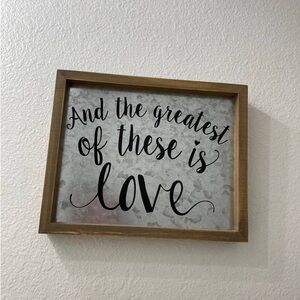 Wooden Framed Love Quote Wall Art